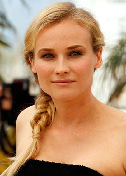 side pony tail hairstyles. Diane Kruger Side Ponytail