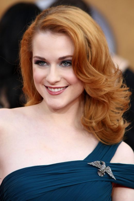 layered cuts for curly hair. Evan Rachel Wood Medium Wavy