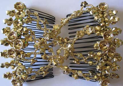 hair with designs. Beaded Hair Combs Designs for