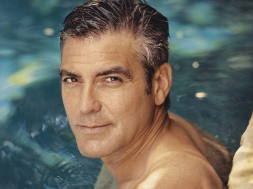 george clooney hair. george clooney hair loss.