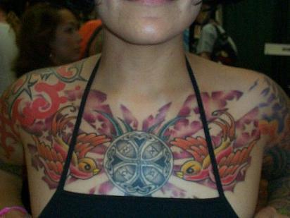 flowers tattoos on chest. Flowers Chest Tattoo