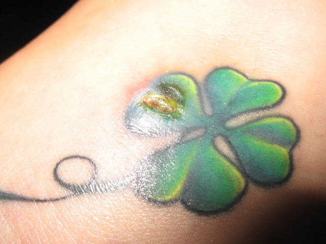 Unique Four Leaf Clover Tattoo