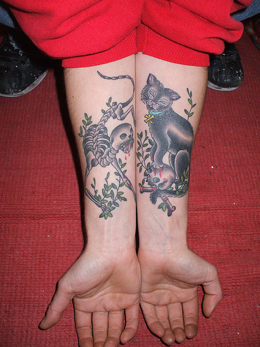 cats tattoo. Most Beautiful Cat Tattoo