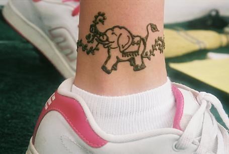 elephant tattoo. Elephant Henna Tattoo Design