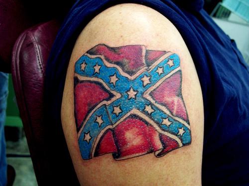 confederate flag tattoos. Flag Tattoo Style