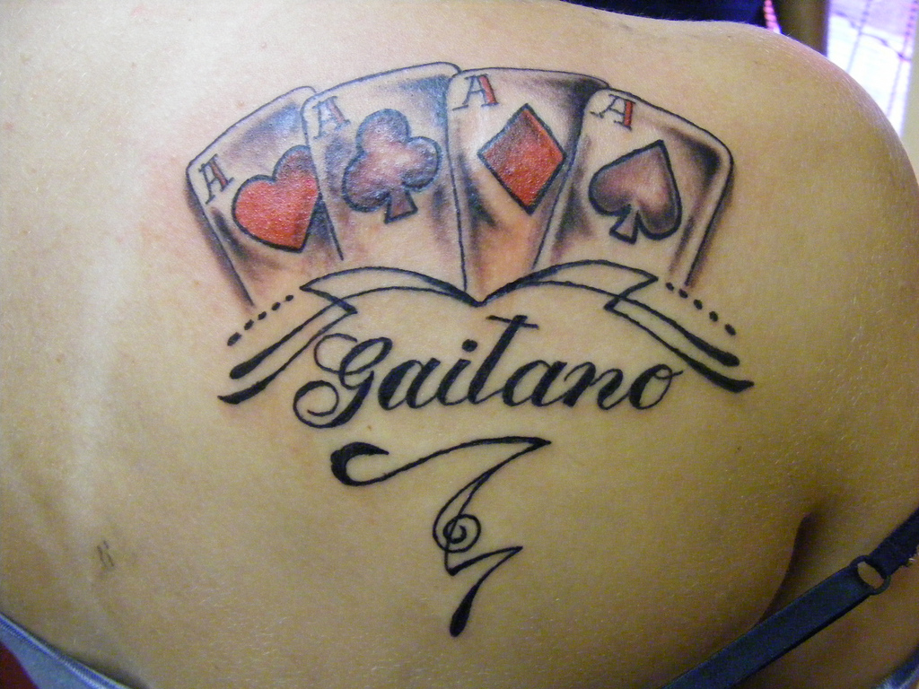 Cool gambling tattoos