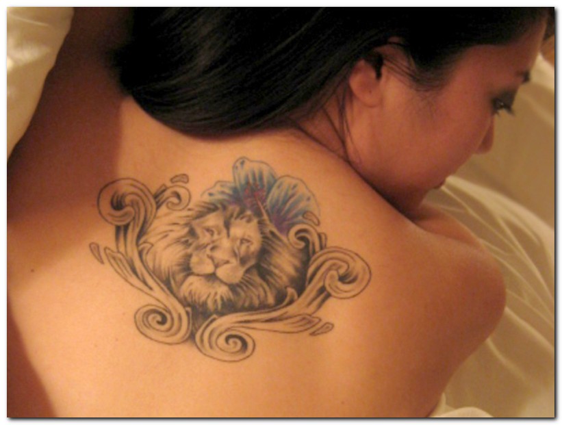 Girls Lion Tattoo Design