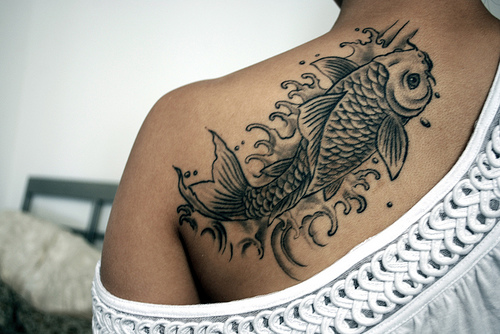 tattoo beautiful. Koi Fish Tattoo for Girls