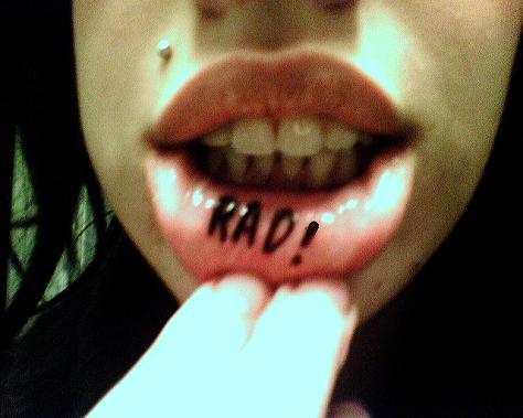 kissing lips tattoo. Lip Tattoo New Style