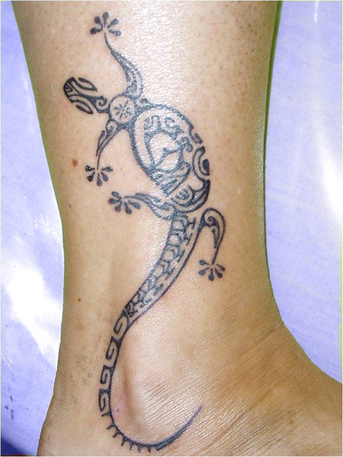 tribal lizard tattoo. Beautiful Lizard Tattoo