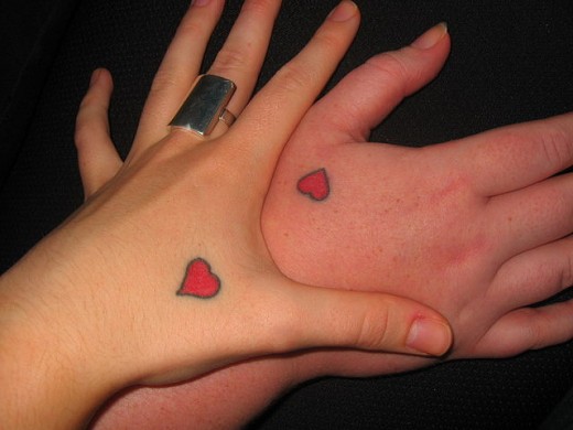 matching tattoos for couples in love. Love Tattoo for Couples