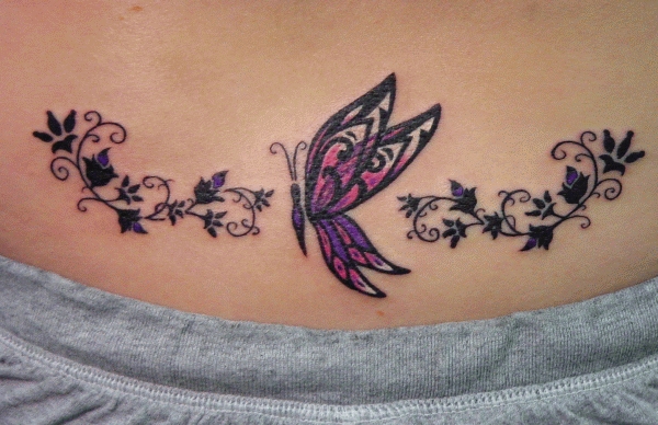 Butterfly Tattoos On The Hand. Lower Back Butterfly Tattoos