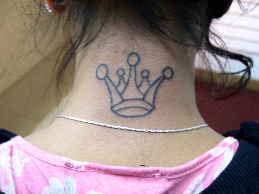girls tattoos on back of neck. Neck Tattoo for Young Girls
