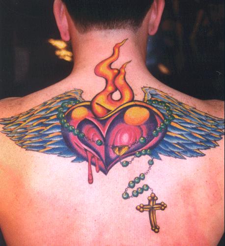 cross tattoos for women on back. New Cross Tattoo Trend