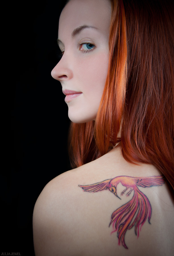 tattoos for women on shoulder. Phoenix Tattoo for Shoulder
