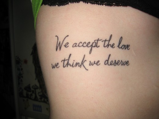 quote tattoo on ribs. quote tattoo on rib cage.