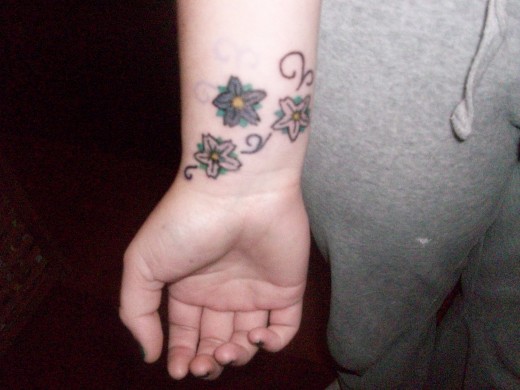 getting tattoo on wrist. Sherry Blossom Tattoo on Wrist