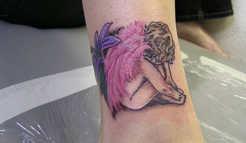 angel tattoo ideas. Small Angel Tattoo Design