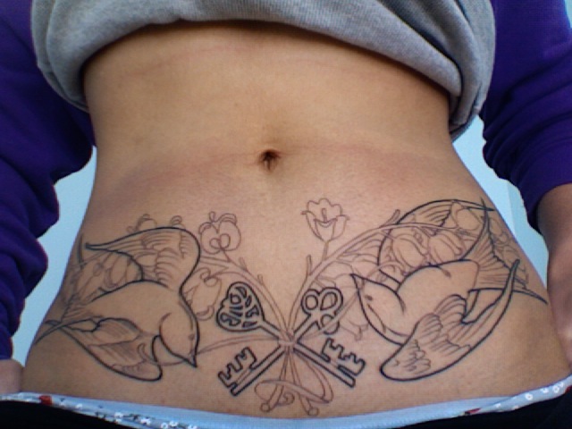 Stomach-Tattoo-Designs