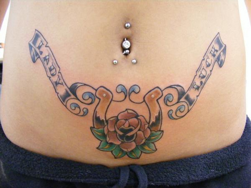 belly tattoo. Stomach Tattoo for Young Girls