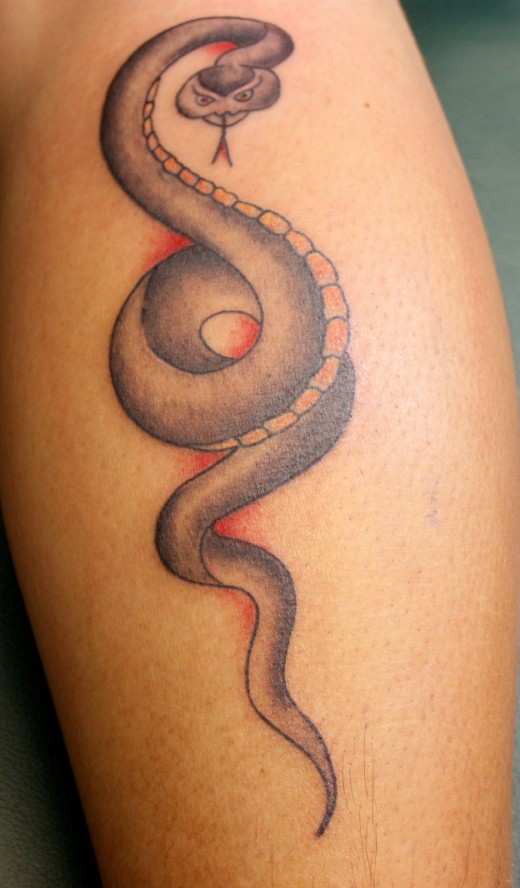 caduceus tattoos. Snake tattoos can go in two
