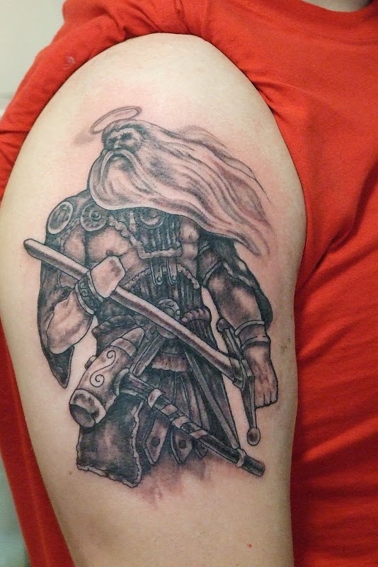awesome tattoos designs for guys. You are here: Home � Awesome Warrior Tattoo Design for Men 2011