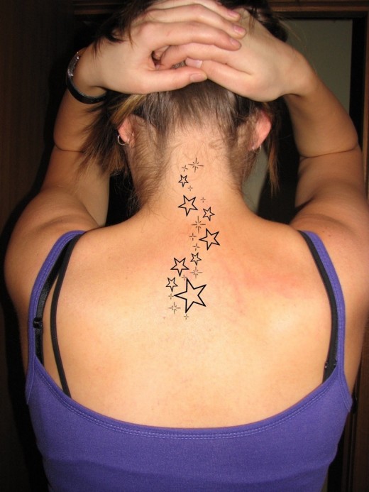 star design tattoos for women. Cute Star Tattoo Design for Women 2011