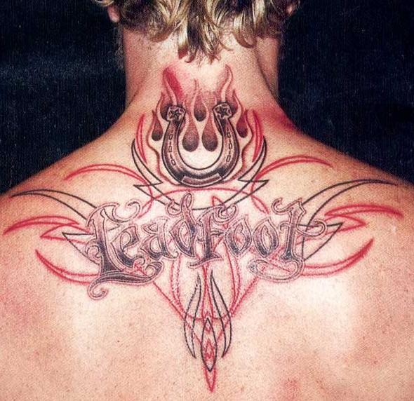 Tattoos For Upper Back For Girls. Upper Back Tribal Tattoo