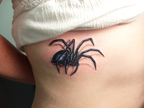 hot tattooed girls. Girls Spider Tattoo Designs