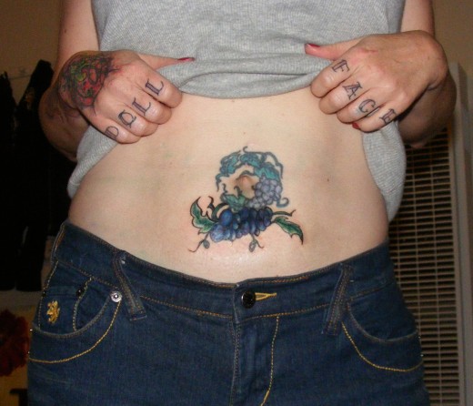 tattoo on belly after pregnancy. Women Lower Stomach Tattoo