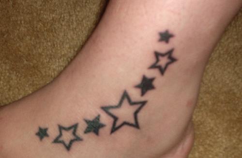 star tattoo designs on foot