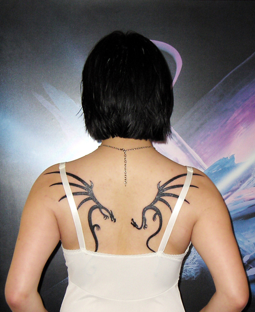 Tribal Dragon Tattoos For Girls. Women Tribal Dragon Wings
