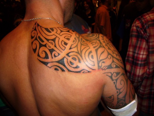 tribal tattoo designs for men shoulder. Awesome Shoulder Tribal Tattoo Design for Men 2011