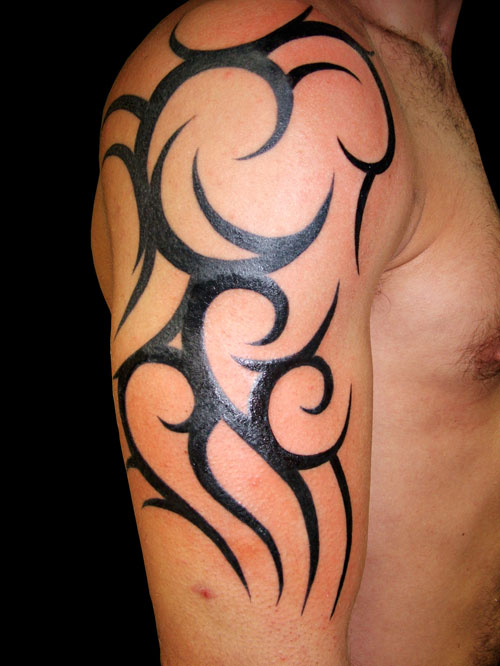 tribal tattoos for men on forearm. Best Tribal Arm Tattoo Design for Guys 2011