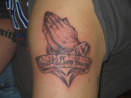 tattoo boys. Boys Praying Hands Tattoo