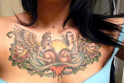 tattoo chest piece. Beautiful Chest Piece Tattoo