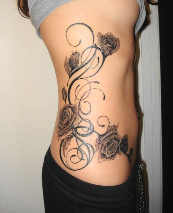 tribal tattoos for women on side. You are here: Home » Side Body Flower Tattoo Design for School Girls