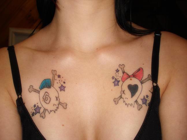tattoos on chest for girls. Beautiful Chest Piece Tattoo Designs For Girls