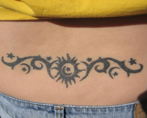 tribal tattoos on lower back. lower back tribal tattoos