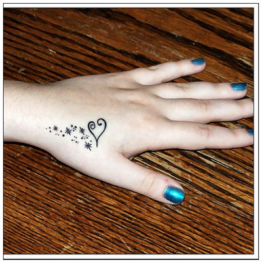 Heart Hand Tattoo Design