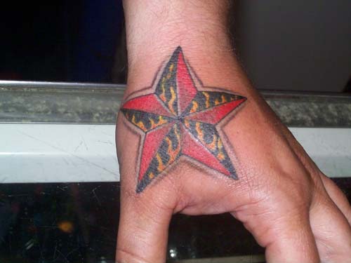 tattoos designs for men hand. You are here: Home � Star Tattoo Design on Hand for Men 2011