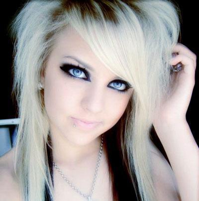 Girl Face on For Women Blonde Emo Hairstyles For Emo Girls     Yusrablog Com