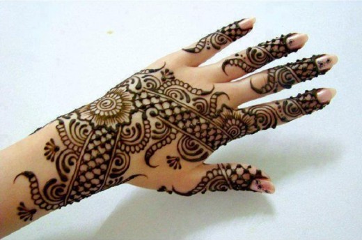Back Hand Indian Mehndi Designs for Women
