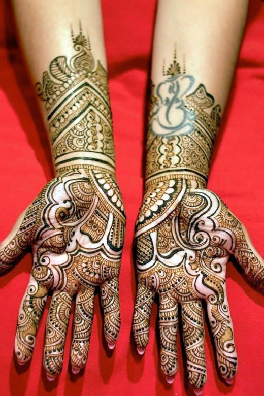 Fancy Bridal Mehndi Style for Wedding