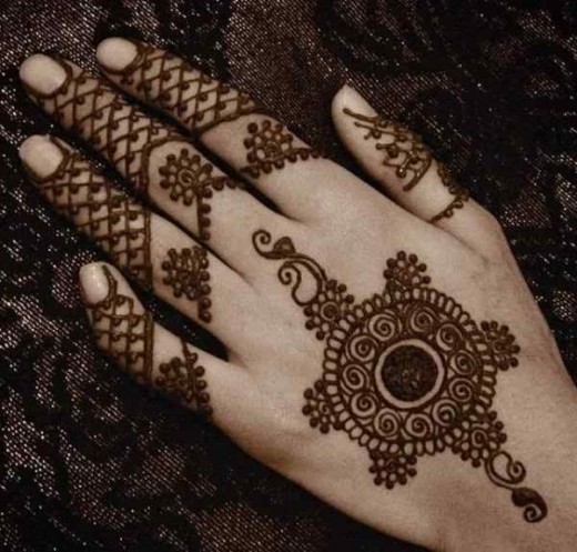 Fresh Arabic Mehndi Design for Party
