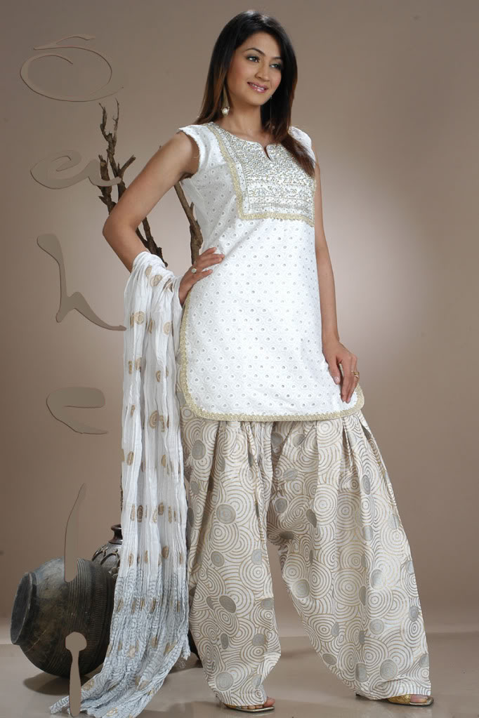 white short kameez