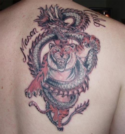 Aggressive Examples of Dragon Tattoo Designs