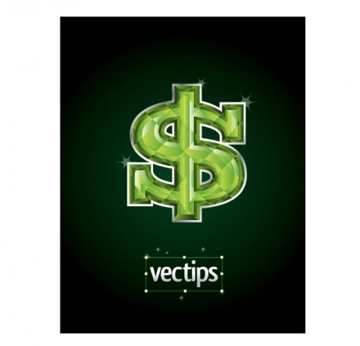 Create A Jeweled Dollar Sign