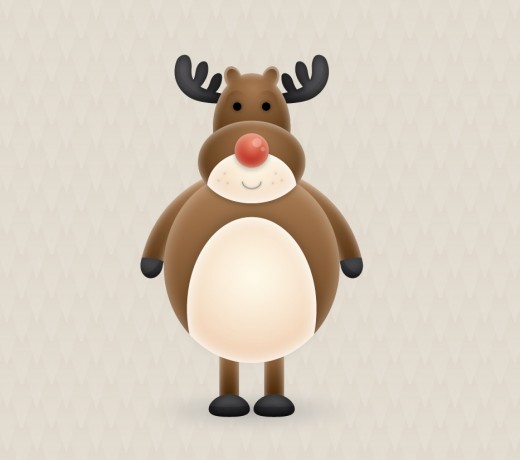 Cute Vector Reindeer Character