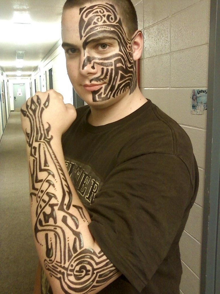 Tribal Arm Tattoo Pattern for Teenager Boys - YusraBlog.com